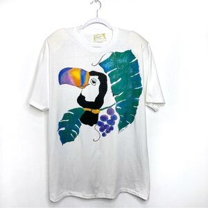 Tigre Le by Karen Justice Vintage 1990's Painted Metallic Toucan Tee